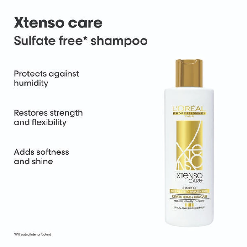 Loreal Professionnel X-Tenso Care Shampoo Sulfate Free For Smooth, Manageable Hair, 250 ml-2.webp
